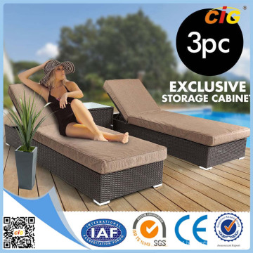 Garantia de Qualidade Mais Popular Rattan Beach Sun Lounger